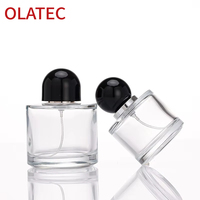 Botella de Perfume de Vidrio de 50 ml, Personalizada, Profesional, al por Mayor, a Prueba de Fugas, con Tapa de Rosca, Recargable, Envase Vacío, Fragancia Personalizada
