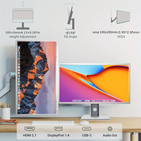 Moniteur de jeu 24 pouces UHD IPS LCD 10 bits couleur, temps de réponse de 1 ms, DCI-P3, résolution 3840x2160, fréquence de rafraîchissement de 60 Hz, interface DP