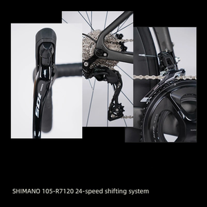Vélo de route haut de gamme 24 vitesses en fibre de carbone, groupe R7120, frein à disque hydraulique 105, course cycliste <span class=keywords><strong>UCI</strong></span> - Product Image 4
