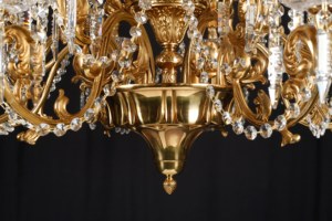 Exclusive <strong>Baroque</strong> Ornate Brass Candelabra Chandelier Traditional Gilded Finish for Formal Lounge - Product Image 4