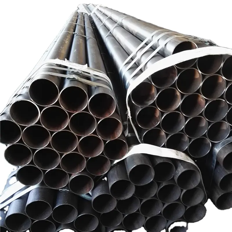 EN 10255 Grade L M H carbon steel pipes oiled and PVC wrapped ERW pipe