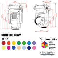 Projecteur à tête mobile 380W pour scène, idéal pour les événements, les concerts, les fêtes, les mariages, les DJ et les discothèques