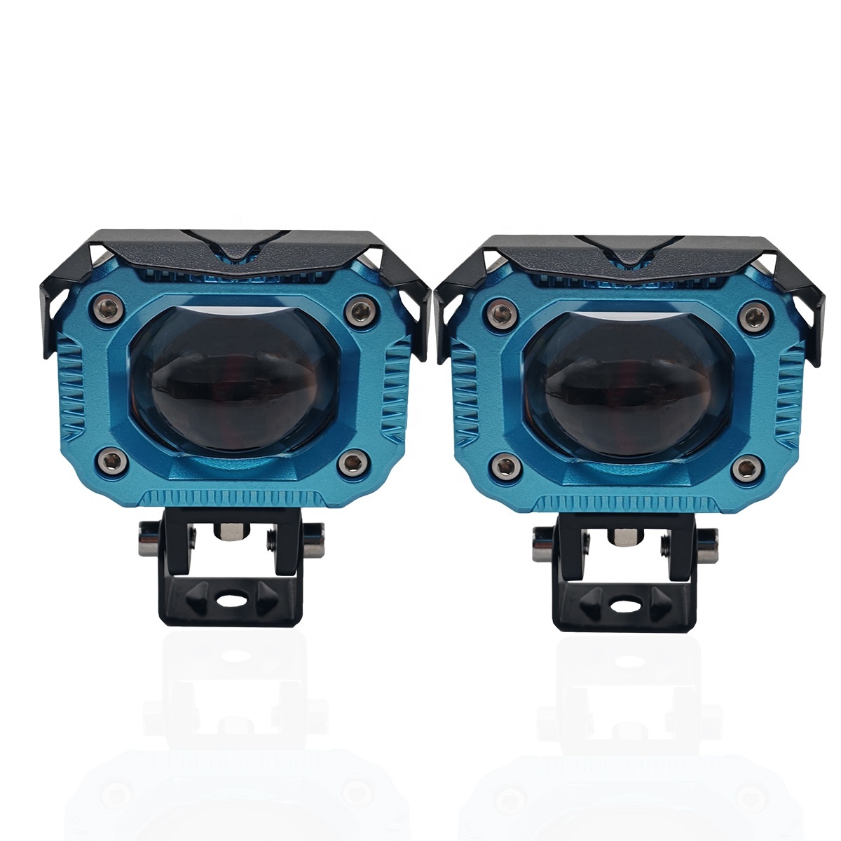 2 Pcs Three Color Motorcycle Spotlight Led White Yellow Lemon Driving Fog Light Headlight Work Light for Car Truck