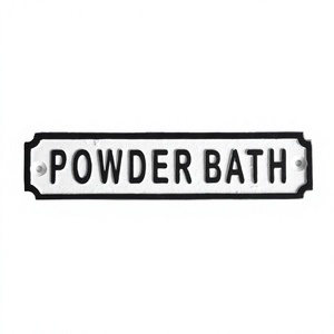 Powder <b>Bath</b> Sign Wall Mount Wholesale Price Hand Cast Technique Decorative Cast Iron General Sign Very Good Quality & Durable - Product Image 1
