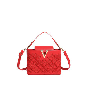 Cross-border Women's Bucket <b>Bag</b> 2026 Embroidered Rhombus Fashion Magnetic Closure Polyester Lining New High-end Style Handbag - Product Image 6