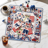 Ensemble de Mahjong américain de luxe en acrylique transparent avec design du drapeau américain, 160 pièces, qualité casino, fabriqué sur mesure, original d'usine