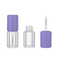 Joli flacon PETG AS pour blush liquide avec applicateur en silicone, pour huile à lèvres ou miel, tube d'emballage 3ml