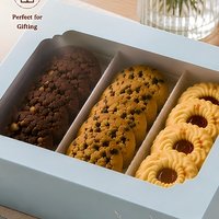 Scatola per Biscotti Personalizzata in Carta Riciclabile per Alimenti con Finestra, Stampa Offset