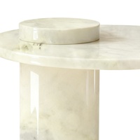 Table d'appoint moderne minimaliste en marbre vert Fendi, table d'angle de style nordique pour salon