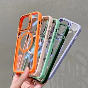 Coque de téléphone magnétique transparente en PC avec support de caméra intégré et anneau de protection pour iPhone 17 16 15 Pro <span class=keywords><strong>Max</strong></span> - Product Image 5