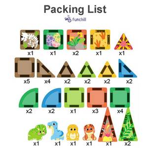 Set di Blocchi da Costruzione 3D con Finestra Trasparente, Mondo dei Dinosauri, Piastrelle Magnetiche per Bambini dai 3+ e 6+ Anni - Product Image 3