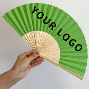 Abanicos Plegables Personalizados de Tela y Bambú, Abanicos Artesanales Personalizados para Publicidad, Eventos y Regalos - Product Image 1