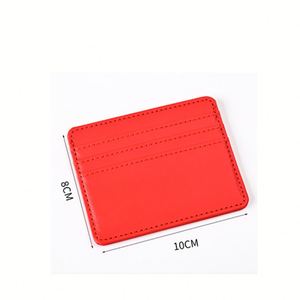 Minimalist Multi-Color Pu Leather <b>Wallet</b> Mini Credit Business Card <b>Holder</b> - Product Image 2