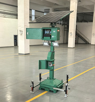 Torre de CCTV Móvil con Energía Solar Fuera de la Red, Mástil de Elevación Manual de 4 m, Torre de Monitoreo Remoto para Obras de Construcción
