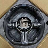 Volant en fibre de carbone forgé avec LED compatible avec les séries BMW M3 M4 M5 M6 F80 F82 F10 F20 F30