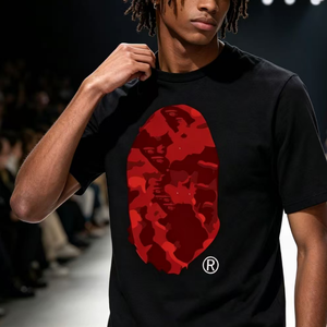 Buthing Monkey A999.1 Versione Alta, Disponibile, T-shirt da Uomo con Stampa Lettering bepes, Maglietta Stampata di Tendenza, Designer di Moda, Lakawarm - Product Image 1