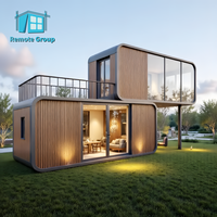 Maisonnette préfabriquée portable personnalisée de 20 pieds ou 40 pieds, capsule habitable, maison conteneur type Apple Cabin, designs de maisons à 2 étages