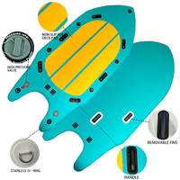 Tabla de Paddle Surf Inflable Compatible con Motor ACEHERO para 2-4 Personas, ISUP Grande con Múltiples Asas para Alquiler