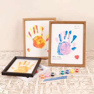 Cadeaux créatifs DIY pour la Saint-Valentin, cadre <span class=keywords><strong>photo</strong></span> à empreintes de mains en pigment coloré pour couples, 8 pouces, 10 pouces, A4, présentoir mural en gros - Product Image 4