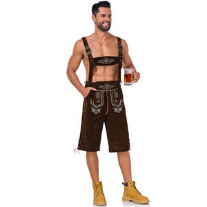 Combinaison <span class=keywords><strong>de</strong></span> costume <span class=keywords><strong>de</strong></span> bière traditionnelle bavaroise pour hommes, Lederhosen allemand <span class=keywords><strong>de</strong></span> Munich pour l'Oktoberfest, avec bretelles, pour les festivals et les événements nationaux, cosplay - Product Image 4