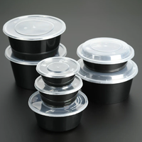 Boîte alimentaire jetable en PP écologique, compatible micro-ondes, avec couvercle, pour emballage de plats à emporter