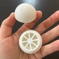 ISMAN Vente en gros de boîtes à baume à lèvres en plastique blanches en forme de boule de 8 g, emballage sphérique pour rouge à lèvres, contenants cosmétiques pour enfants