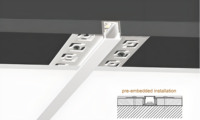 Profilés en aluminium pour cloisons sèches 20X13mm Canal d'extrusion de LED Bande lumineuse sans couture intégrée pour plafond, mur, maison et bureau