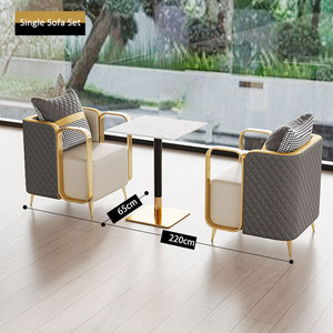 Muebles <span class=keywords><strong>para</strong></span> Hoteles, <span class=keywords><strong>Restaurantes</strong></span>, Cafeterías, Muebles Metálicos Tapizados, Juego de Sofás <span class=keywords><strong>para</strong></span> Hoteles, Desayunador Moderno, Uso Comercial Público - Product Image 2