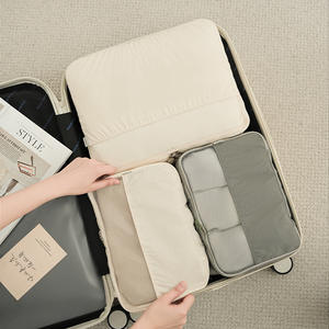 Sacs de rangement en coton pour vêtements, organisateurs de bagages rectangulaires pour voyages, séparateurs de sous-vêtements et de vêtements - Product Image 2