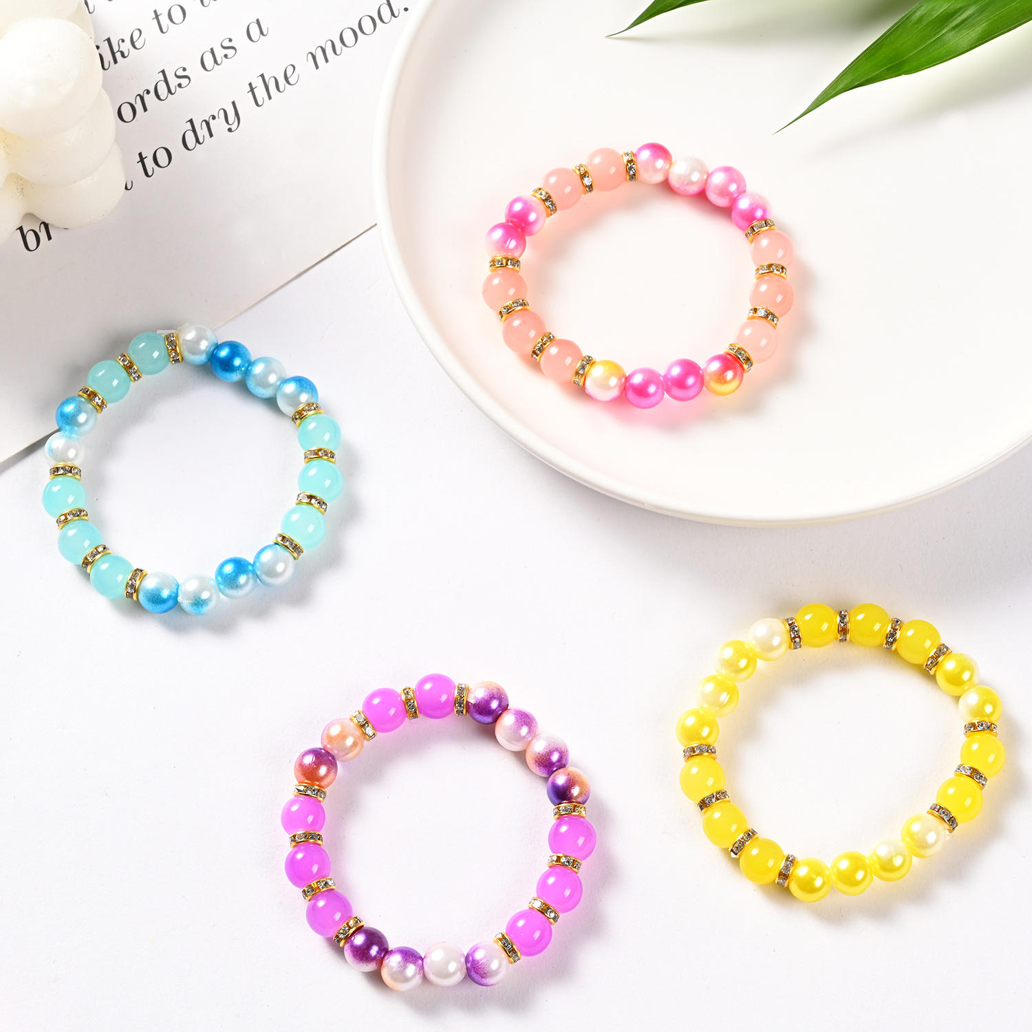 Wholesale Cartoon Candy Colors Beaded Bracelet for Kids