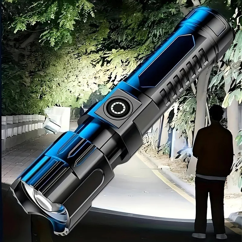 Новый супер яркий Edc телескопический зум 3 режима абс пластиковый корпус Usb перезаряжаемые светодиодные фонари тактические фонари