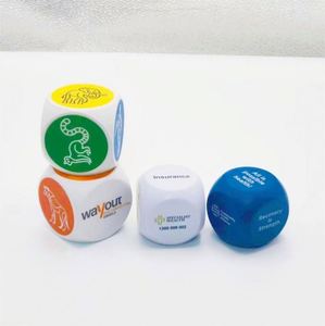 Custom Print Square Cube Stress Ball Soft Squeezable Foam Dice <b>Fidget</b> Toys for Games and Promotional Gifts - Product Image 2