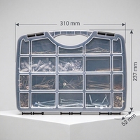 Kit de 620 vis pour panneaux de particules et chevilles murales en plastique, avec boîte à outils portable à compartiments, multi-usage et manuel, fourni par l'usine