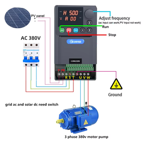 Variateur de fréquence solaire M-driver 1HP 2HP 3HP pour pompe, compatible avec garantie de 18 mois, pour pompe à eau de puits profond DC/AC 220V, contrôle MPPT/V/F - Product Image 1