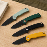 Couteau de poche pliant multifonctionnel de 8,1 pouces avec lame en acier D2 à pointe tombante et manche en G10, qualité industrielle, pour la chasse et la survie
