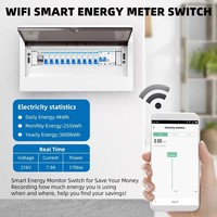 63A TUYA WiFi Akıllı Toprak Kaçağı Gerilim Koruyucu Röle Cihazı Anahtar Kesici Güç kWh Ölçer TVS1-63T Google Asistan için