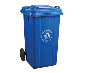 Bote de basura plástico de la <span class=keywords><strong>calle</strong></span> del cubo de basura del contenedor móvil de 2 ruedas 100L - Product Image 1