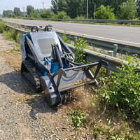 LISEN Hydraulischer Mini-Holzhäcksler-Aufsatz mit Getriebe & Motor für 1-10 Tonnen Bagger zur Landräumung