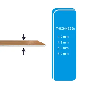 Dekorasi Interior Lamin lantai 4mm 5mm 6mm Pvc Lvt Spc vinil lantai pabrikan ubin