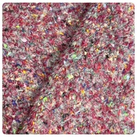Tissu en laine bouclée style tweed chic, coloré et moucheté, pour manteaux de luxe pour femmes