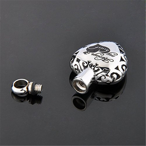Always My Heart ステンレススチール シルバーメッキ 火葬骨壷ネックレス メモリアル記念品 灰ペンダント ハートメモリアル記念品 ギフト - Product Image 2
