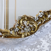 Chaise longue de luxe en bois sculpté à la main de style baroque antique Chaises longues de style baroque royal