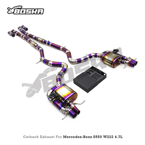 ท่อไอเสีย Boska Valvetronic หรือระบบท่อไอเสียไทเทเนียมสำหรับ Mercedes-Benz S500/S550/S63 AMG W222 - Product Image 2