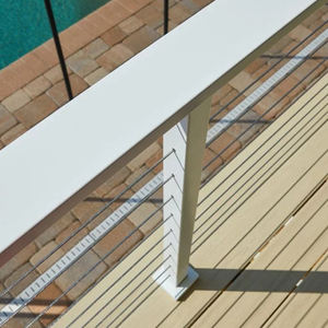 EKOO Rost beständige Edelstahl-Deck pfosten mit weißem Drahtseil Veranda Kabel geländer Amerikanisches Design Wartungsarm - Product Image 5
