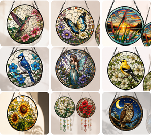 Acchiappasole Premium 7.5'' Eco-friendly in Vetro Colorato Stile Art Déco Girasole, Proiettore Arcobaleno per Matrimoni, Natale, Casa e <span class=keywords><strong>Giardino</strong></span> - Product Image 3