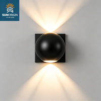 Applique murale LED noire à motif X, 12W, en aluminium moulé sous pression, pour extérieur, jardin, villa, vente en gros, directement de l'usine