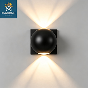 Applique murale LED noire à motif X, 12W, en aluminium moulé sous pression, pour extérieur, jardin, villa, vente en gros, directement de l'usine - Product Image 1