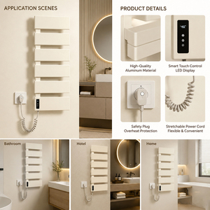 Sèche-serviettes électrique moderne et élégant, nouveau design, service OEM, pour salle <span class=keywords><strong>de</strong></span> bain, avec <span class=keywords><strong>support</strong></span> fixe pour serviettes - Product Image 2