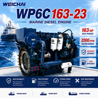 Moteur diesel marin Weichai WP6C163-23, 163 CV, 2300 tr/min, 6 cylindres, turbocompressé, refroidi par eau, pour bateau de pêche