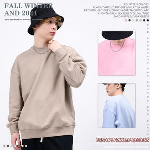 Sudadera de Cuello Redondo de Algodón y Poliéster de Alta Calidad con Logotipo Personalizado, 400 Gramos, Peso Pesado, Sudadera Lisa Unisex, Sudadera Holgada ODM - Product Image 5